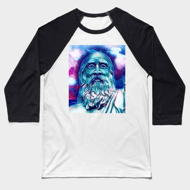 Diogenes Snowy Portrait | Diogenes Artwork 13 Baseball T-Shirt by JustLit